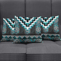Paua Shell Taniko Pattern Aotearoa Pillow Cover Niho Taniwha Mix Poutama - Polynesian Pride
