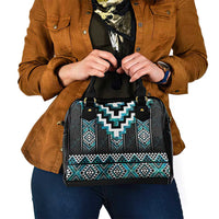 Paua Shell Taniko Pattern Aotearoa Shoulder Handbag Niho Taniwha Mix Poutama
