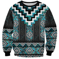 Paua Shell Taniko Pattern Aotearoa Sweatshirt Niho Taniwha Mix Poutama