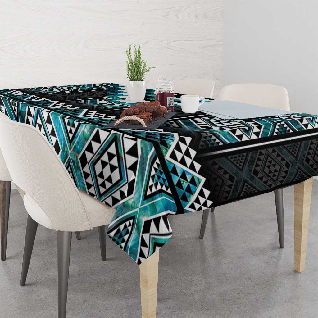 Paua Shell Taniko Pattern Aotearoa Tablecloth Niho Taniwha Mix Poutama