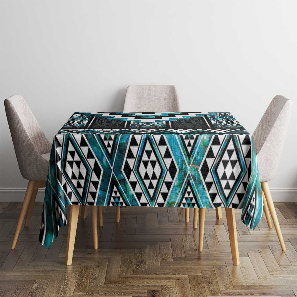 Paua Shell Taniko Pattern Aotearoa Tablecloth Niho Taniwha Mix Poutama