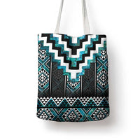 Paua Shell Taniko Pattern Aotearoa Tote Bag Niho Taniwha Mix Poutama - Polynesian Pride