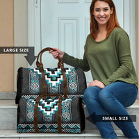 Paua Shell Taniko Pattern Aotearoa Travel Bag Niho Taniwha Mix Poutama - Polynesian Pride