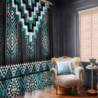 Paua Shell Taniko Pattern Aotearoa Window Curtain Niho Taniwha Mix Poutama