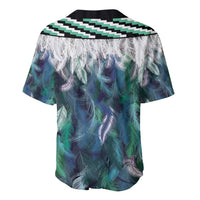 Aotearoa Korowai Motif Baseball Jersey Hei Matau Poutama Maori Pattern