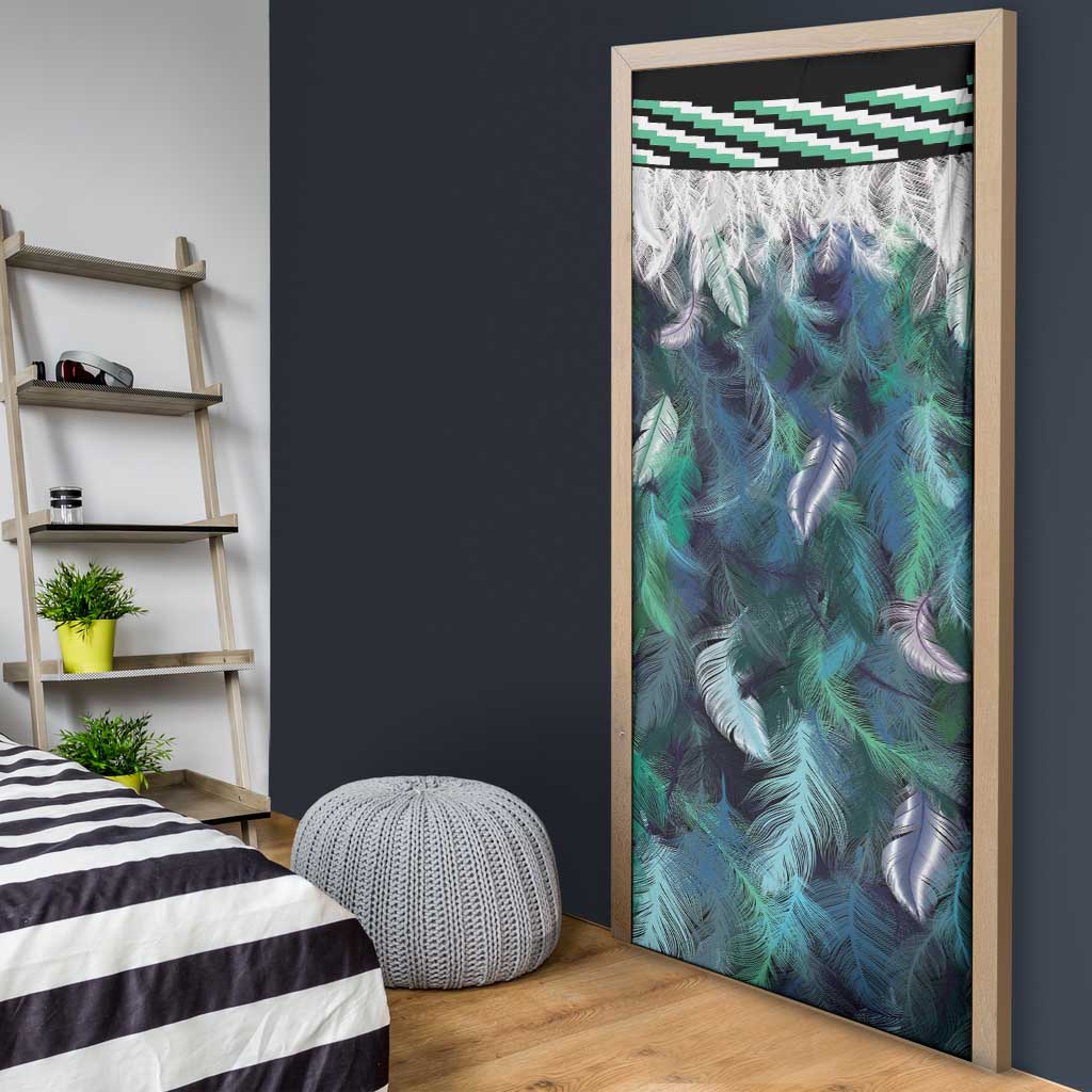Aotearoa Korowai Motif Door Cover Hei Matau Poutama Maori Pattern - Polynesian Pride