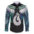 Aotearoa Korowai Motif Family Matching Long Sleeve Bodycon Dress and Hawaiian Shirt Hei Matau Poutama Maori Pattern