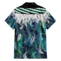 Aotearoa Korowai Motif Family Matching Off The Shoulder Long Sleeve Dress and Hawaiian Shirt Hei Matau Poutama Maori Pattern LT14 - Polynesian Pride