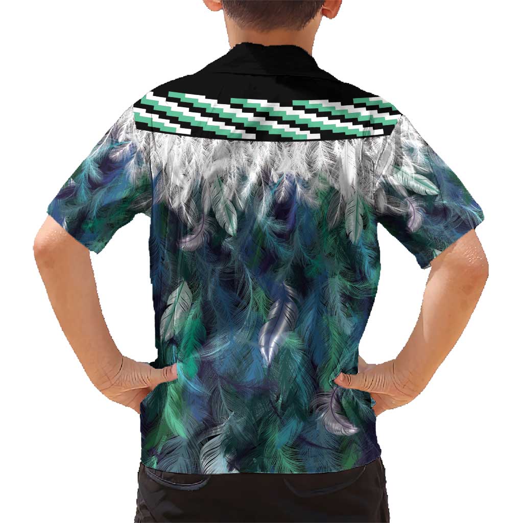Aotearoa Korowai Motif Hawaiian Shirt Hei Matau Poutama Maori Pattern