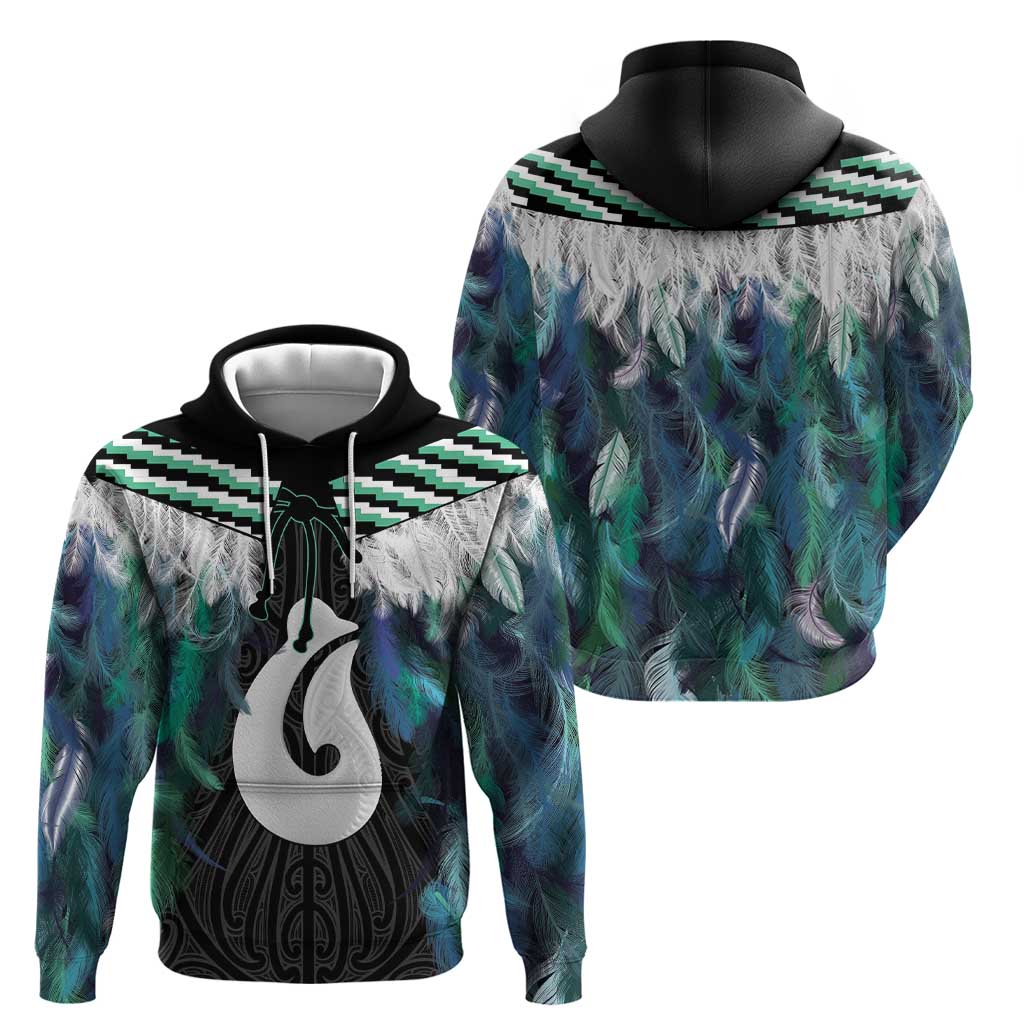 Aotearoa Korowai Motif Hoodie Hei Matau Poutama Maori Pattern