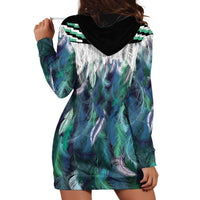 Aotearoa Korowai Motif Hoodie Dress Hei Matau Poutama Maori Pattern