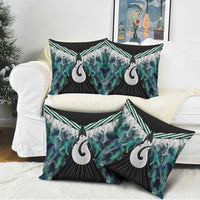 Aotearoa Korowai Motif Pillow Cover Hei Matau Poutama Maori Pattern - Polynesian Pride