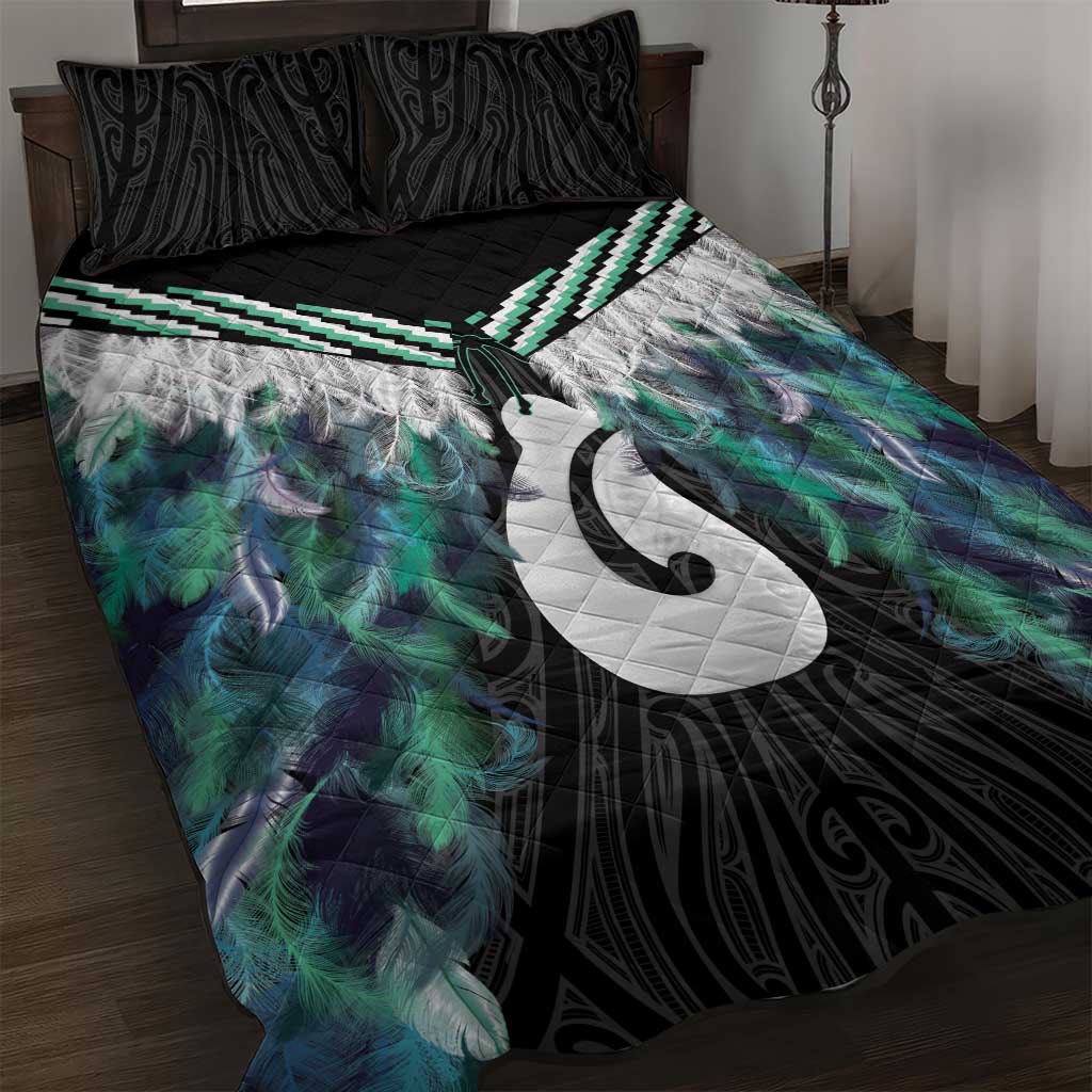 Aotearoa Korowai Motif Quilt Bed Set Hei Matau Poutama Maori Pattern