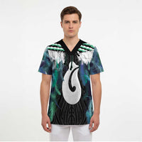 Aotearoa Korowai Motif Scrub Top Hei Matau Poutama Maori Pattern - Polynesian Pride