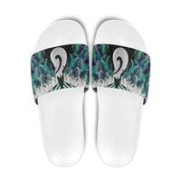 Aotearoa Korowai Motif Slide Sandals Hei Matau Poutama Maori Pattern - Polynesian Pride