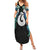 Aotearoa Korowai Motif Summer Maxi Dress Hei Matau Poutama Maori Pattern