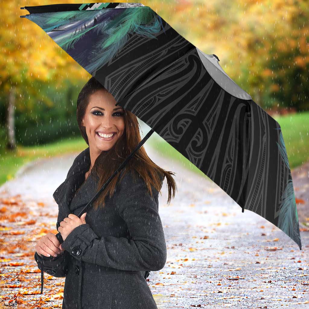 Aotearoa Korowai Motif Umbrella Hei Matau Poutama Maori Pattern - Polynesian Pride