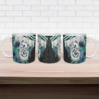 Aotearoa Korowai Motif Ceramic Mug Hei Manaia Poutama Maori Pattern - Polynesian Pride