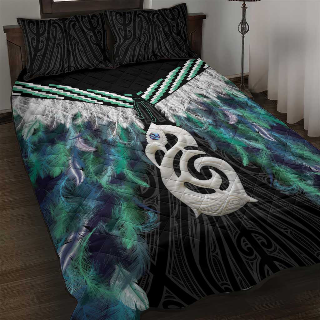 Aotearoa Korowai Motif Quilt Bed Set Hei Manaia Poutama Maori Pattern