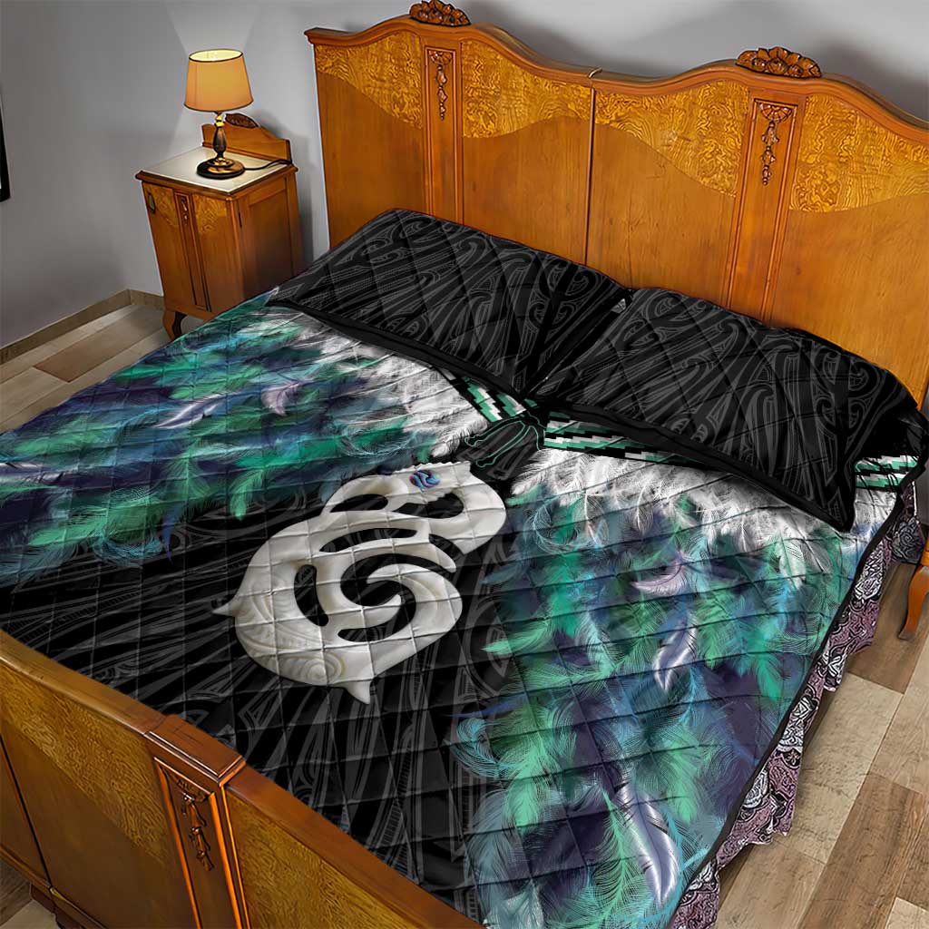 Aotearoa Korowai Motif Quilt Bed Set Hei Manaia Poutama Maori Pattern