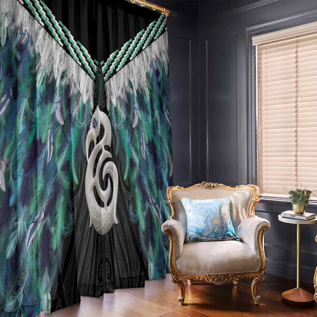 Aotearoa Korowai Motif Window Curtain Hei Manaia Poutama Maori Pattern