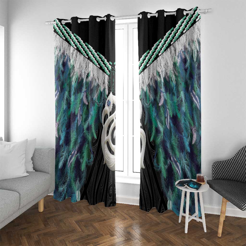 Aotearoa Korowai Motif Window Curtain Hei Manaia Poutama Maori Pattern