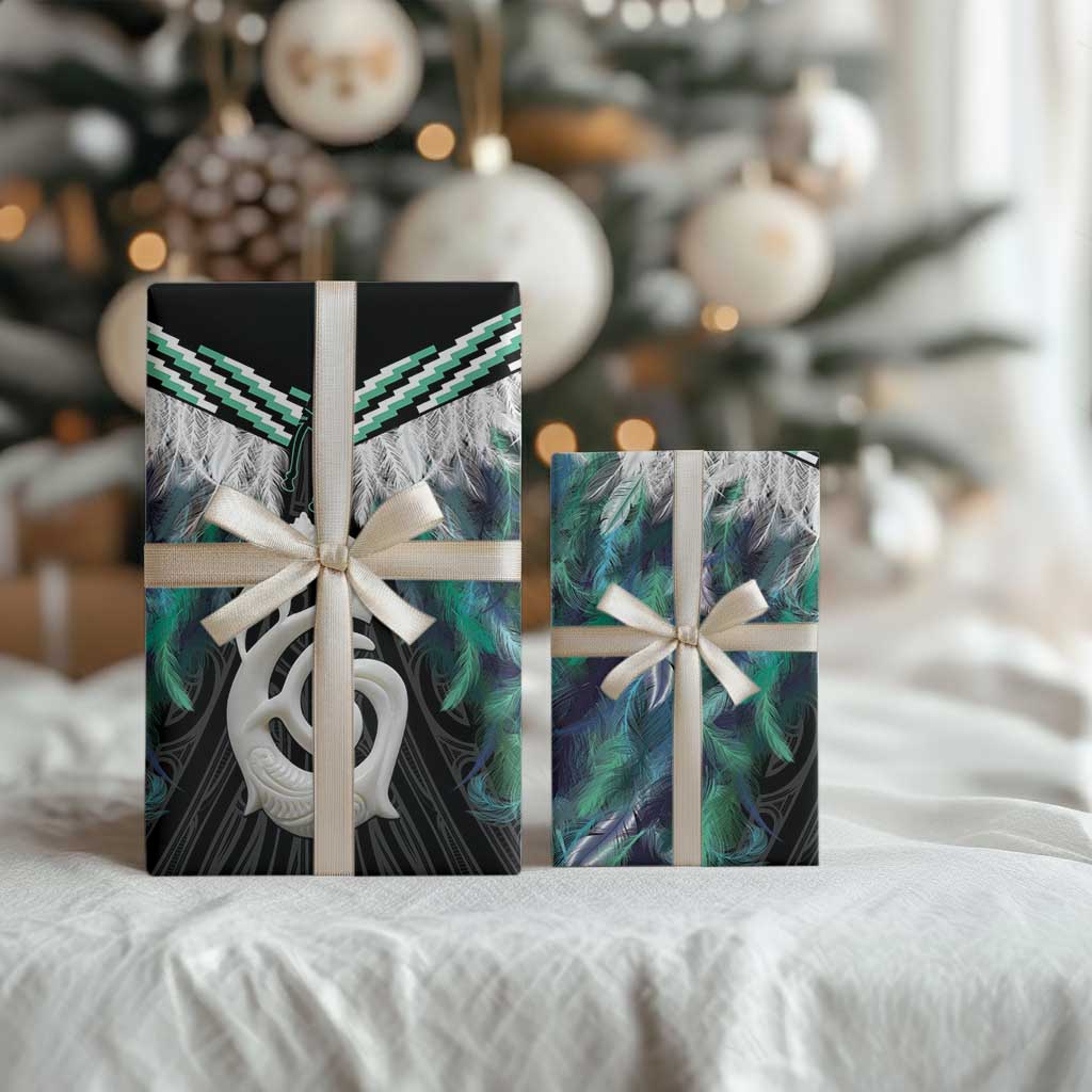 Aotearoa Korowai Motif Wrapping Paper Hei Manaia Poutama Maori Pattern - Polynesian Pride