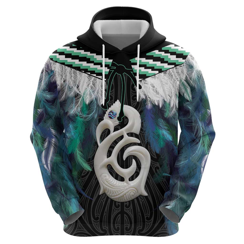 Aotearoa Korowai Motif Zip Hoodie Hei Manaia Poutama Maori Pattern LT14 - Polynesian Pride