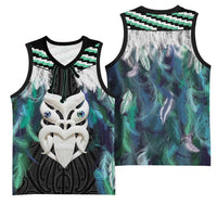Aotearoa Korowai Motif Basketball Jersey Maori Wheku Poutama - Polynesian Pride
