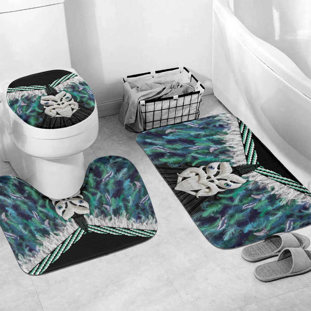 Aotearoa Korowai Motif Bathroom Set Maori Wheku Poutama - Polynesian Pride