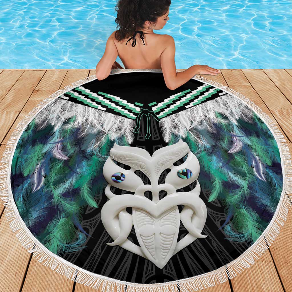 Aotearoa Korowai Motif Beach Blanket Maori Wheku Poutama