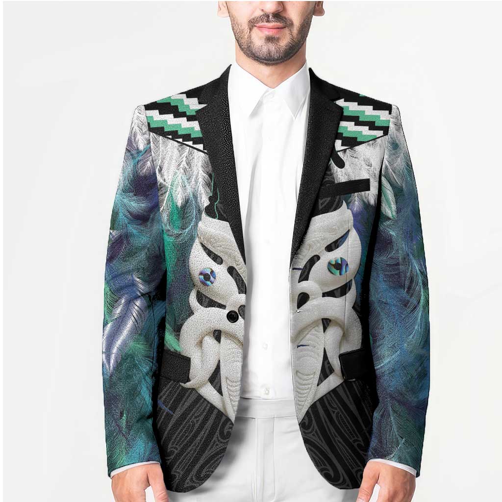 Aotearoa Korowai Motif Blazer Maori Wheku Poutama - Polynesian Pride