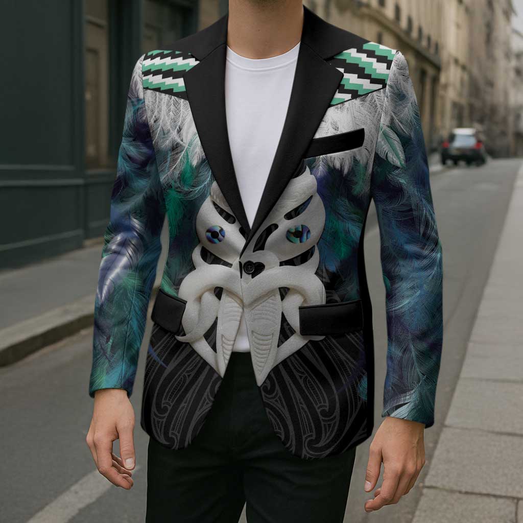 Aotearoa Korowai Motif Blazer Maori Wheku Poutama - Polynesian Pride
