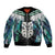 Aotearoa Korowai Motif Bomber Jacket Maori Wheku Poutama
