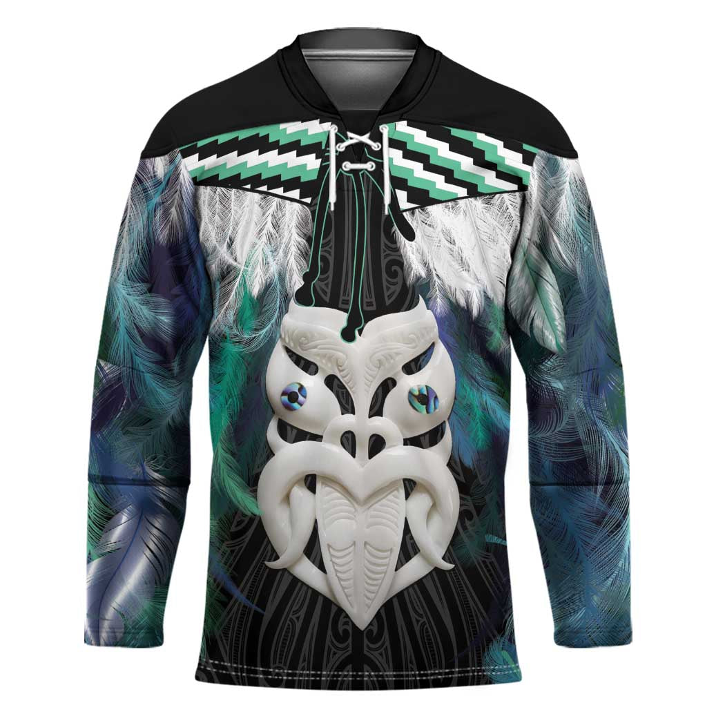 Aotearoa Korowai Motif Hockey Jersey Maori Wheku Poutama - Polynesian Pride