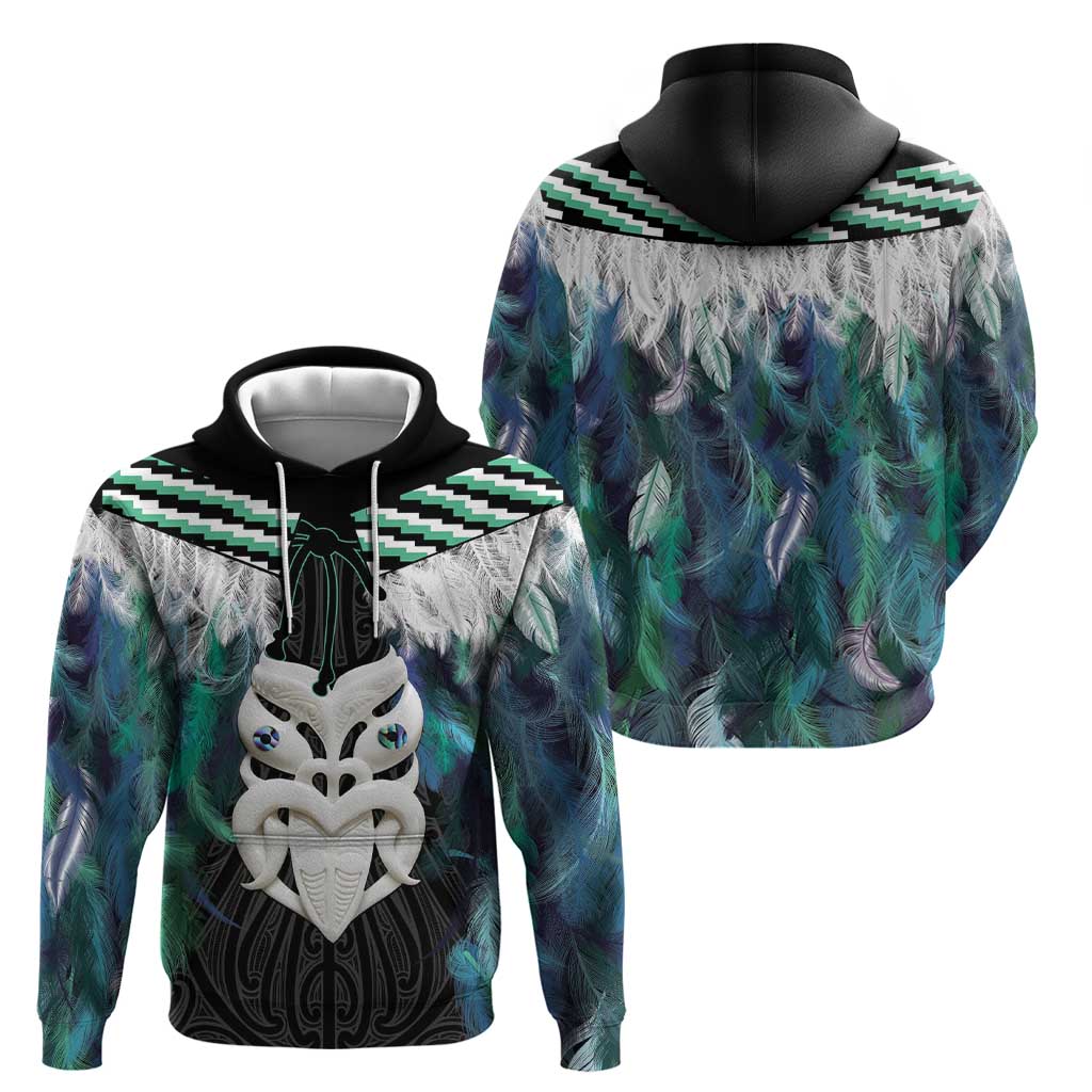 Aotearoa Korowai Motif Hoodie Maori Wheku Poutama