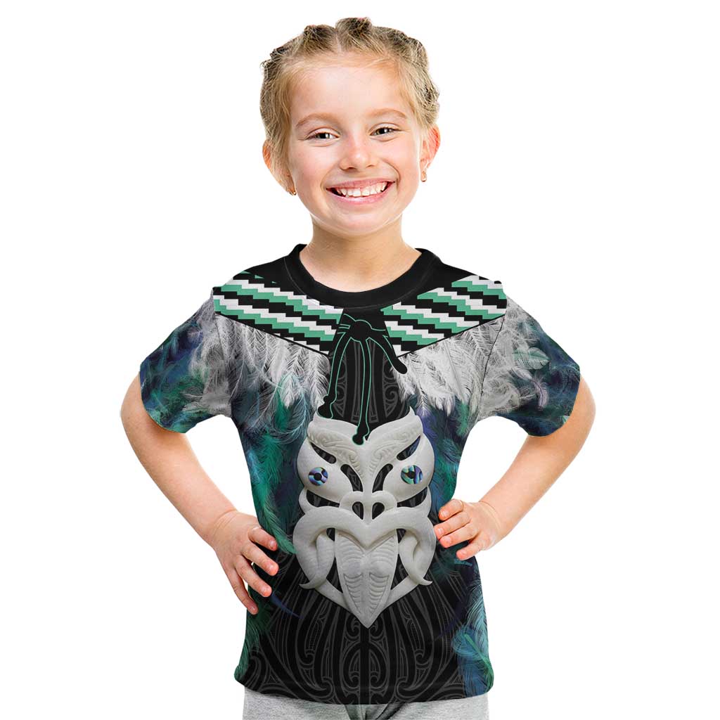 Aotearoa Korowai Motif Kid T Shirt Maori Wheku Poutama