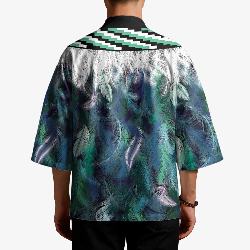 Aotearoa Korowai Motif Kimono Maori Wheku Poutama - Polynesian Pride