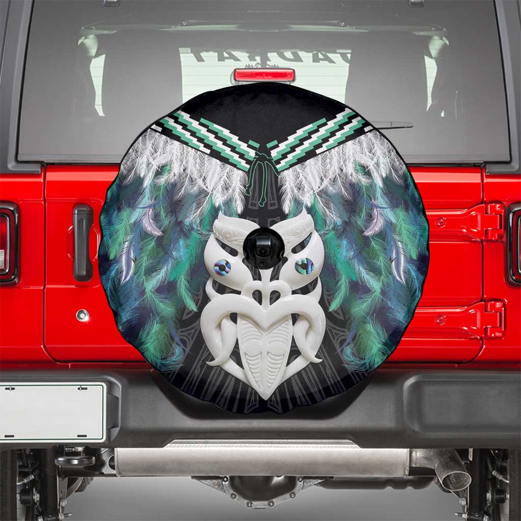 Aotearoa Korowai Motif Spare Tire Cover Maori Wheku Poutama