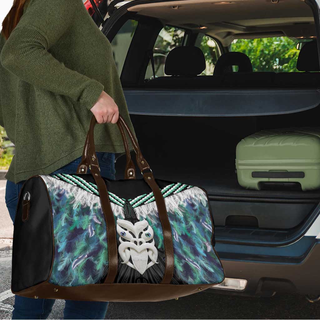 Aotearoa Korowai Motif Travel Bag Maori Wheku Poutama - Polynesian Pride