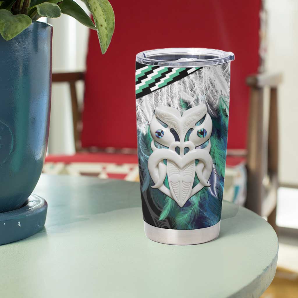 Aotearoa Korowai Motif Tumbler Cup Maori Wheku Poutama