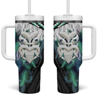 Aotearoa Korowai Motif Tumbler With Handle Maori Wheku Poutama