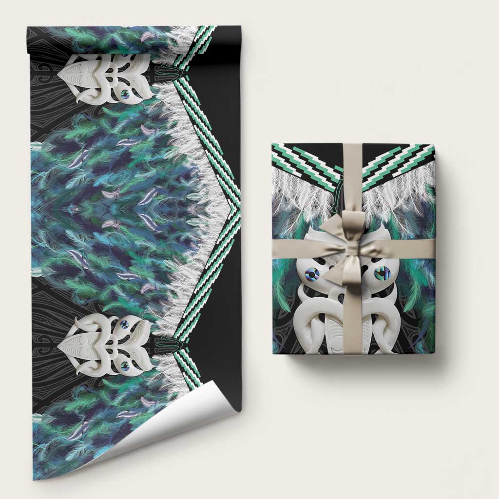 Aotearoa Korowai Motif Wrapping Paper Maori Wheku Poutama - Polynesian Pride