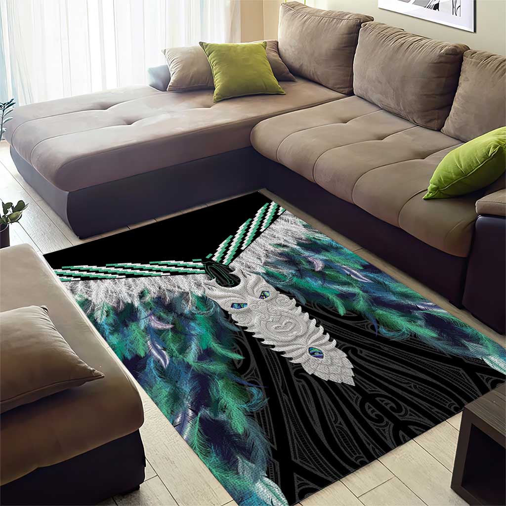 Aotearoa Korowai Motif Area Rug Maori Tane Poutama