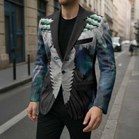 Aotearoa Korowai Motif Blazer Maori Tane Poutama - Polynesian Pride