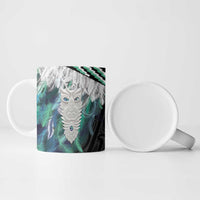 Aotearoa Korowai Motif Ceramic Mug Maori Tane Poutama - Polynesian Pride