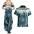 Aotearoa Korowai Motif Couples Matching Summer Maxi Dress and Hawaiian Shirt Maori Tane Poutama