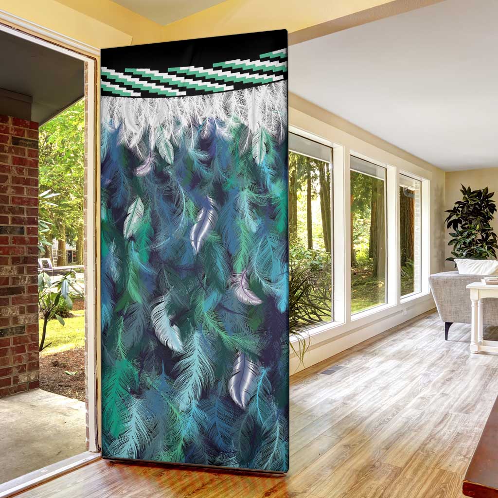 Aotearoa Korowai Motif Door Cover Maori Tane Poutama - Polynesian Pride