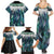 Aotearoa Korowai Motif Family Matching Summer Maxi Dress and Hawaiian Shirt Maori Tane Poutama