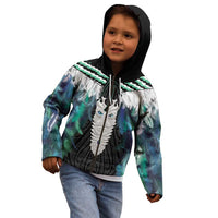 Aotearoa Korowai Motif Kid Hoodie Maori Tane Poutama
